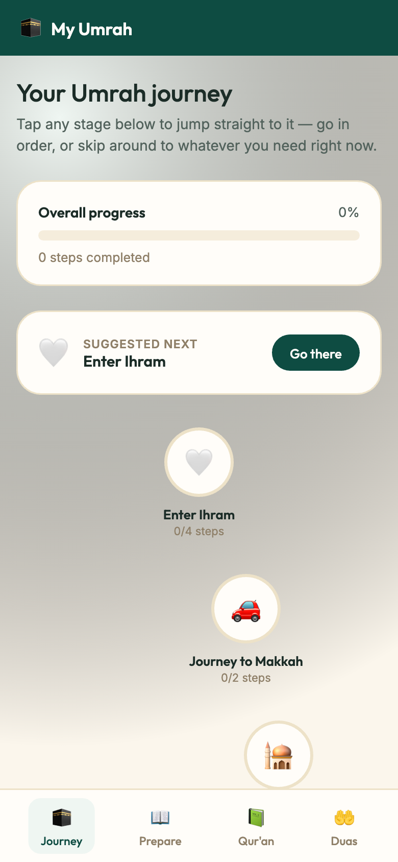 My Umrah app screenshot